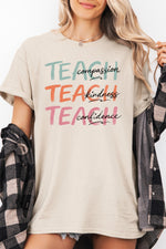 Teach compassion kindness cofidence tee