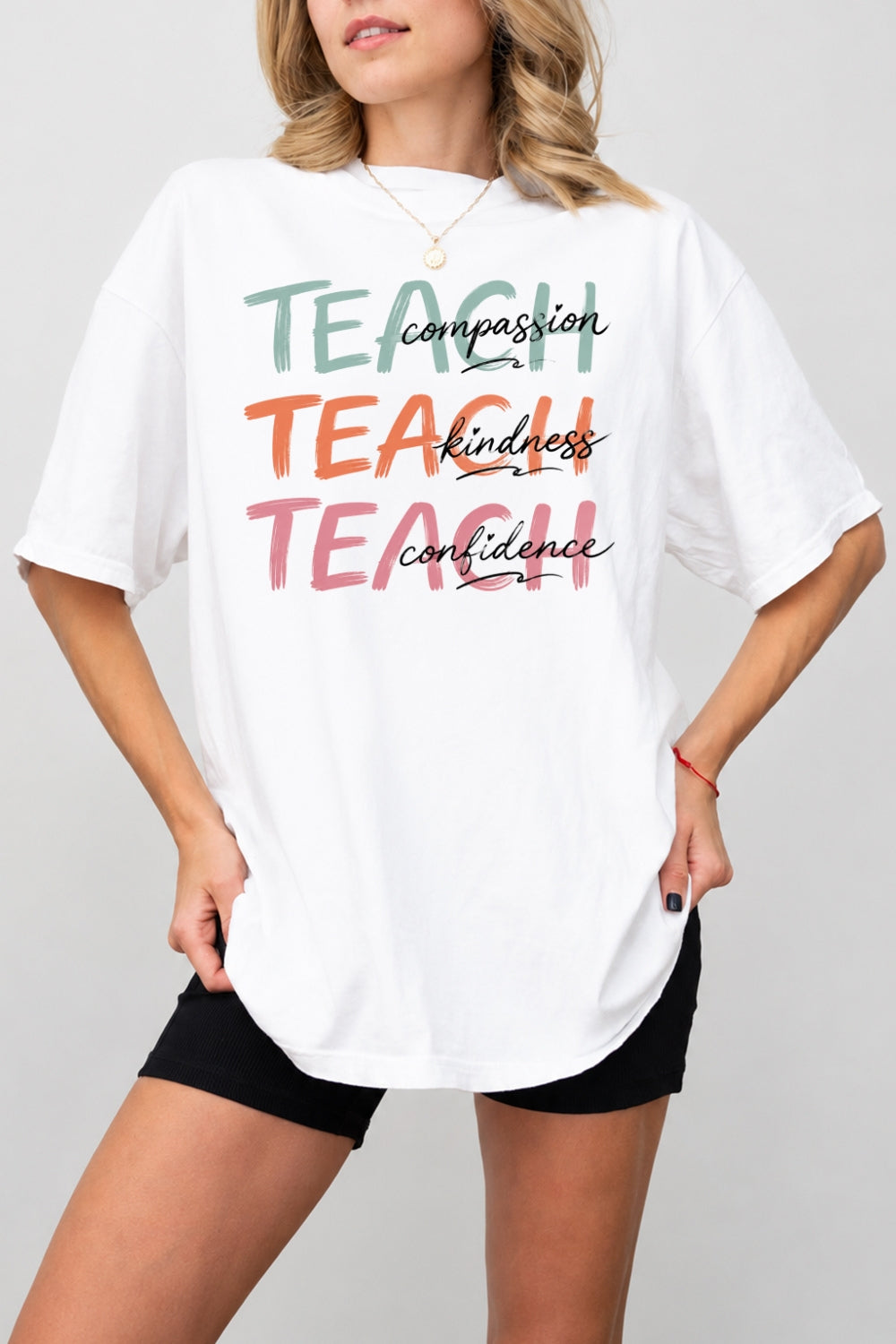 Teach compassion kindness cofidence tee