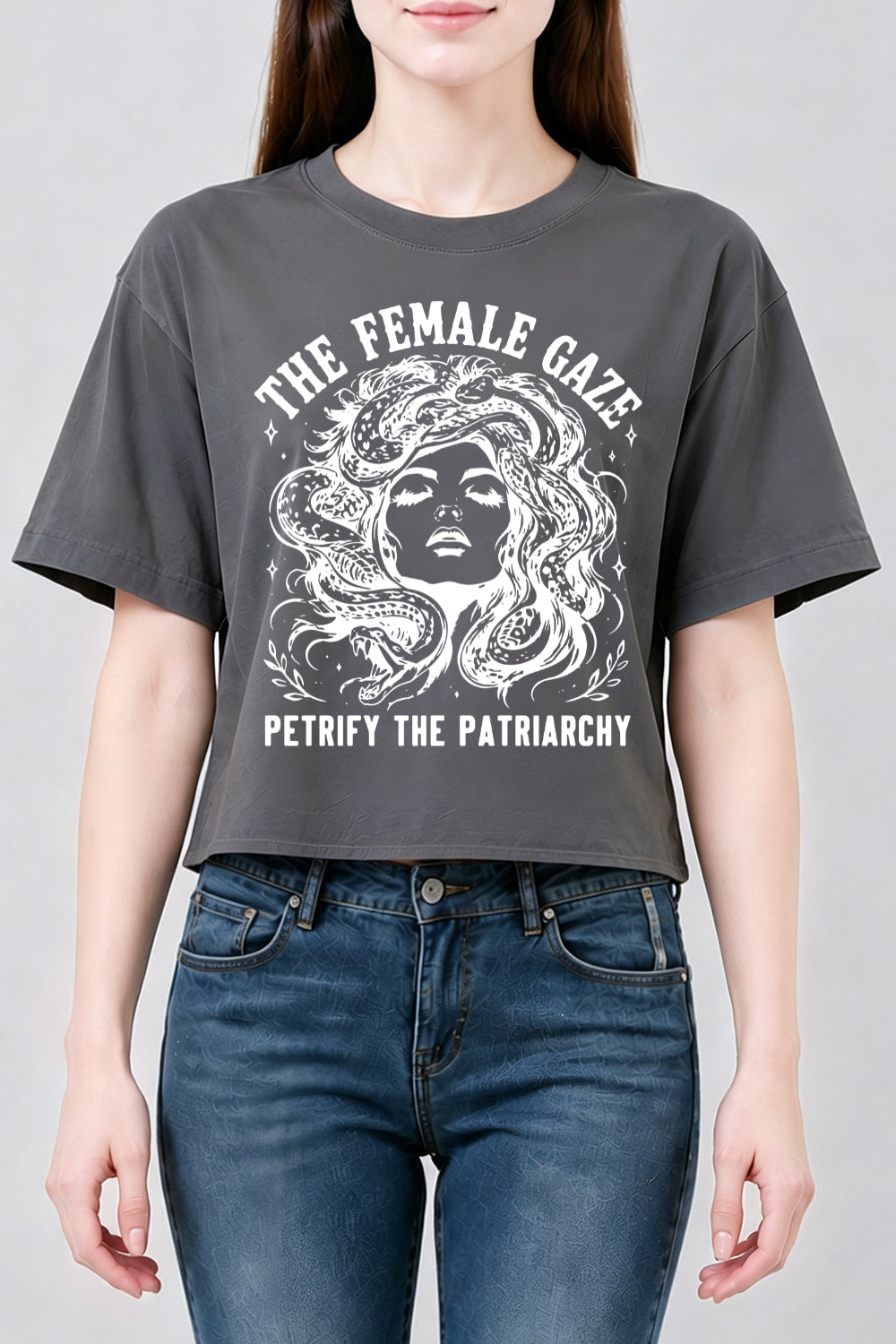 The female gaze medusa crop top