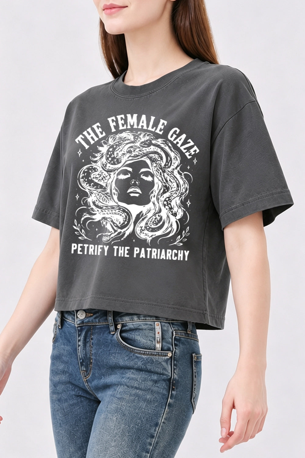 The female gaze medusa crop top