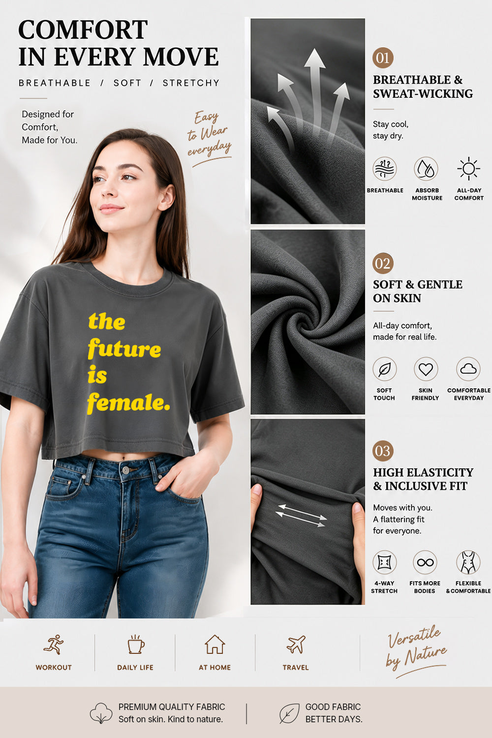 The future is female crop top