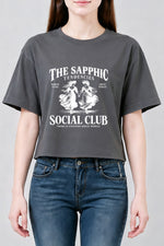 The sapphic club crop top