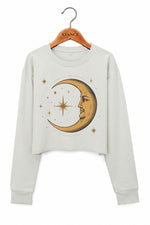 The smiling crescent moon crop sweatshirt