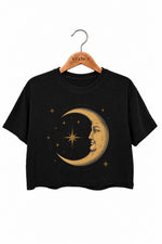 The smiling crescent moon crop top