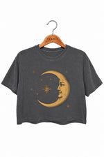 The smiling crescent moon crop top