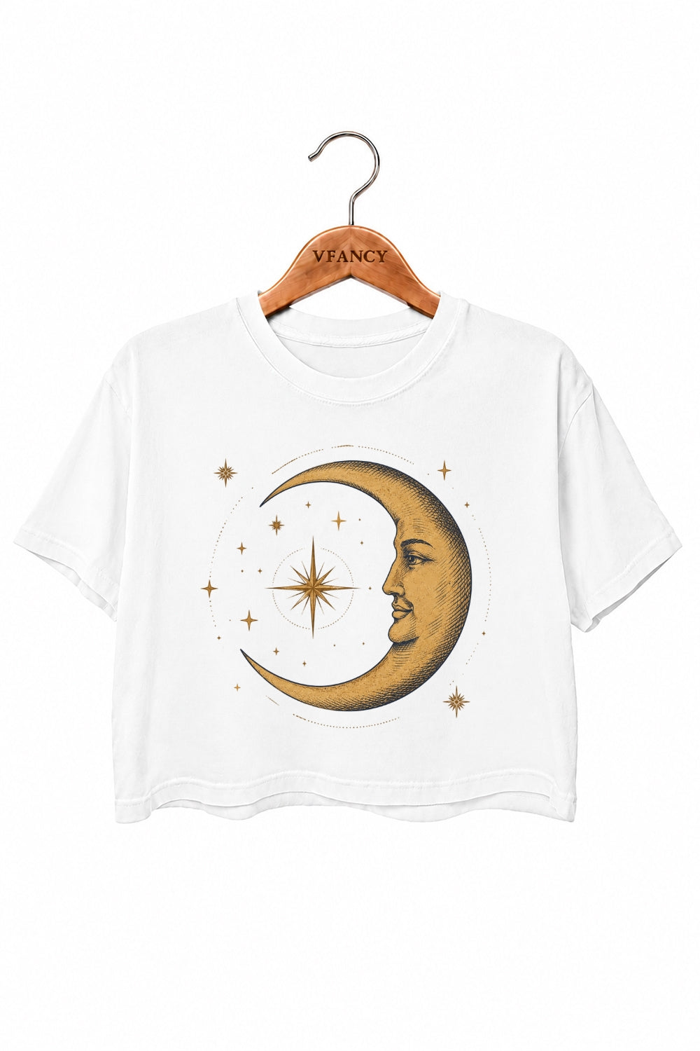 The smiling crescent moon crop top