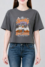 The spooky childless dog ladies crop top