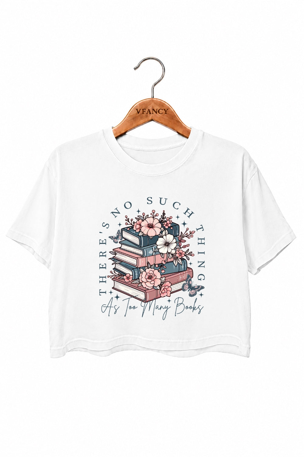 There's no such thing as too many books crop top