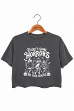 There's some horrors in this house crop top