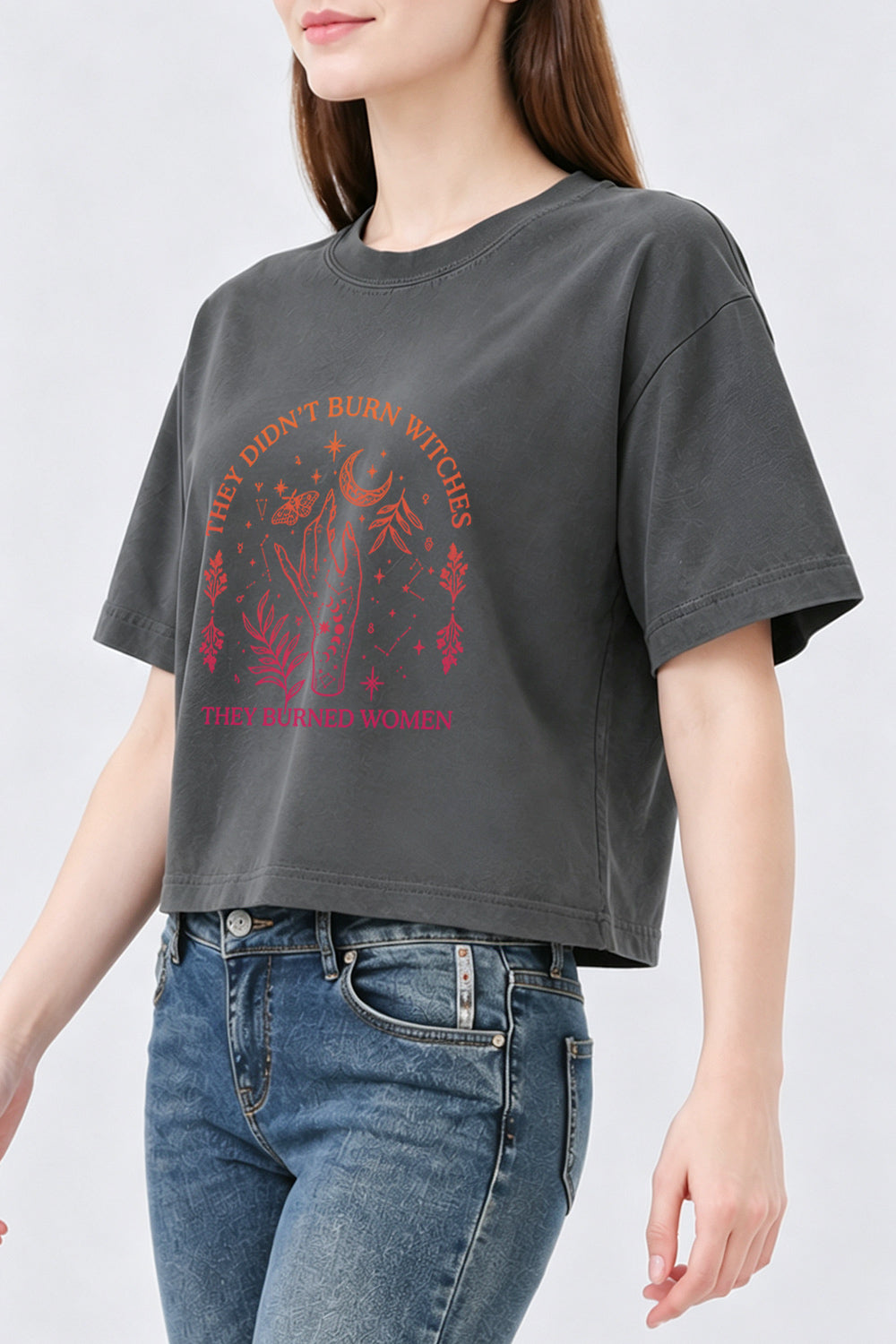 They didn't burn witches moon crop top