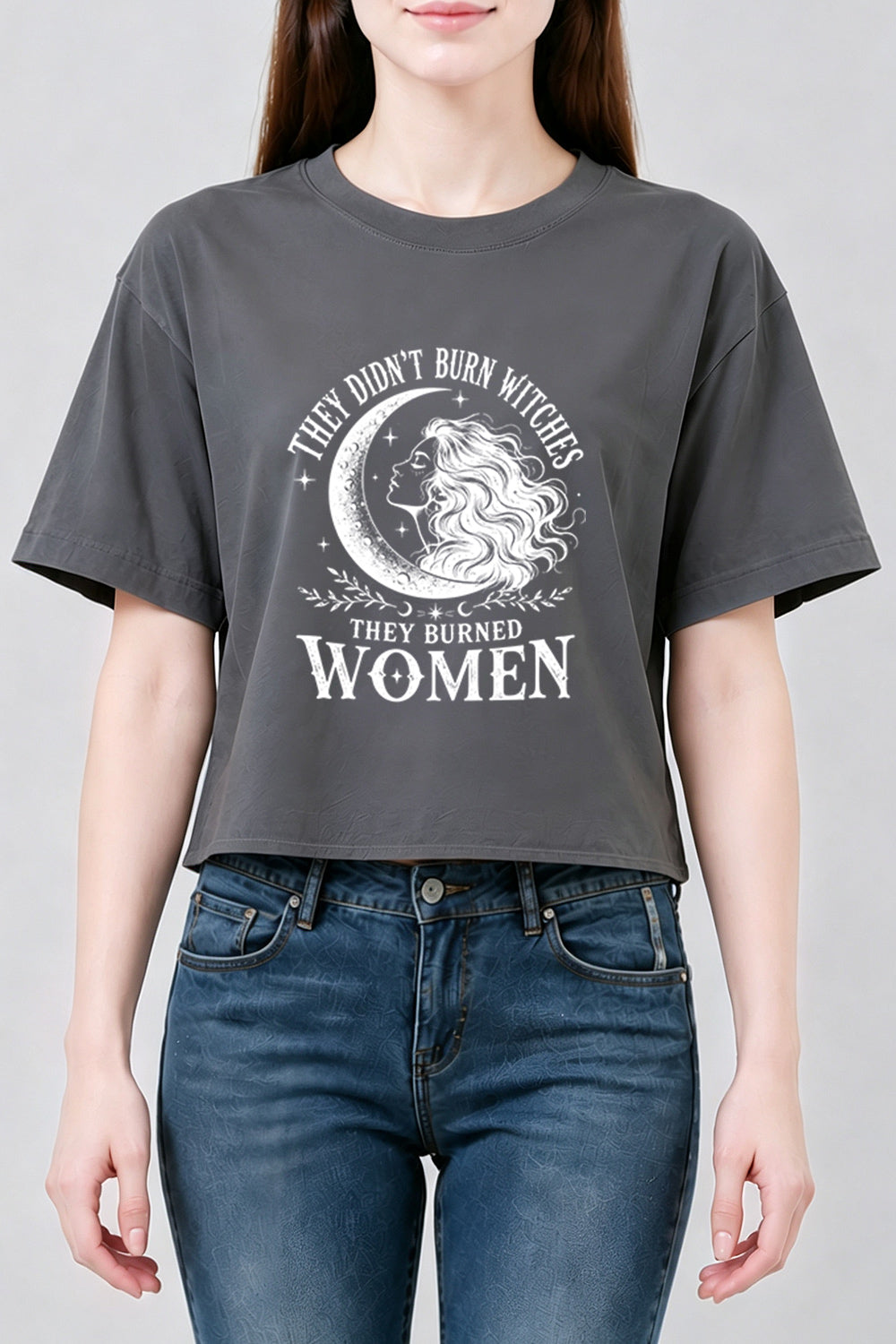 They didn't burn witches moonlight crop top