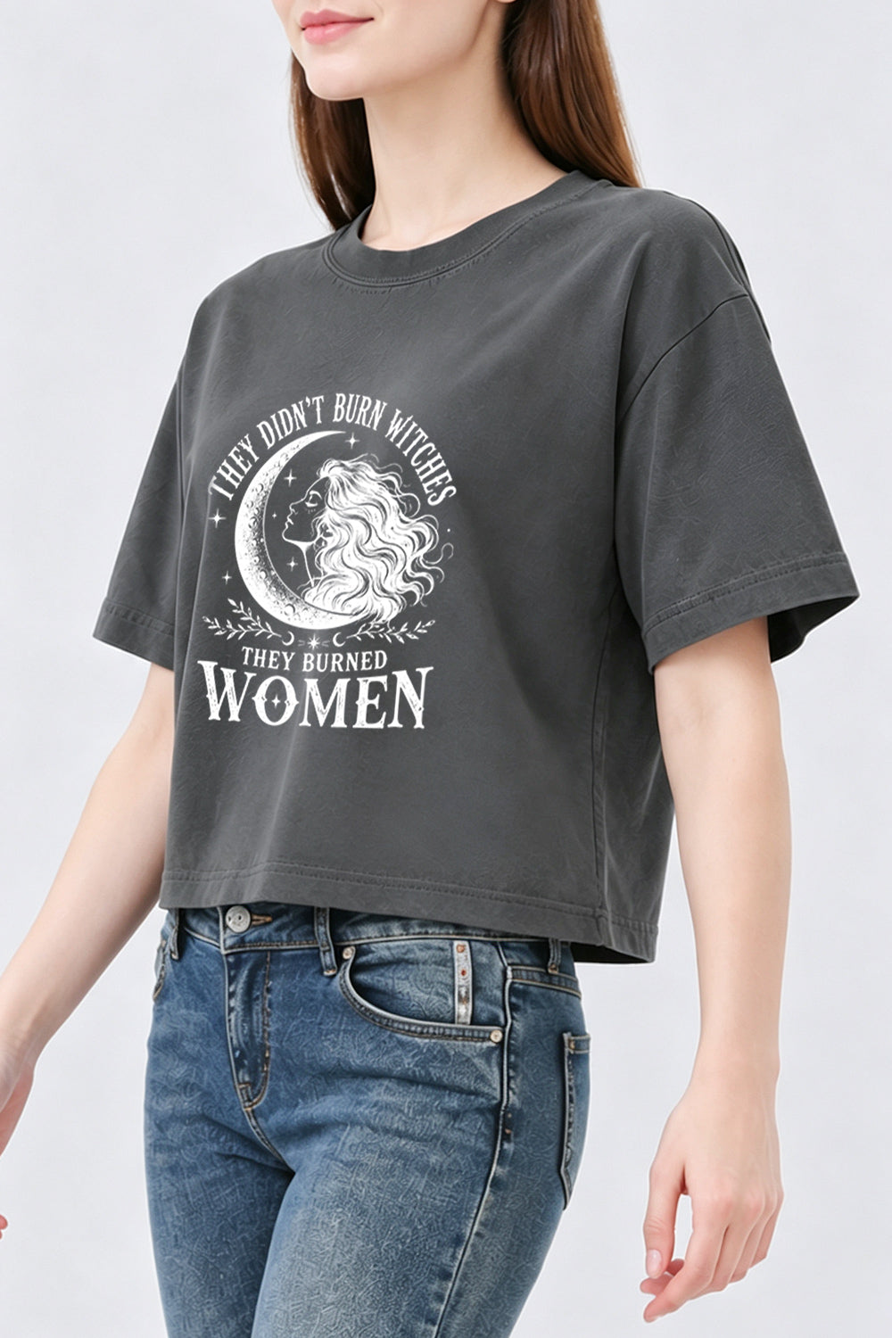 They didn't burn witches moonlight crop top