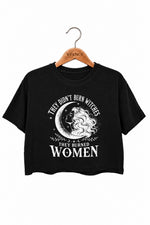 They didn't burn witches moonlight crop top