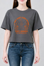 They didn t burn witches rose crop top