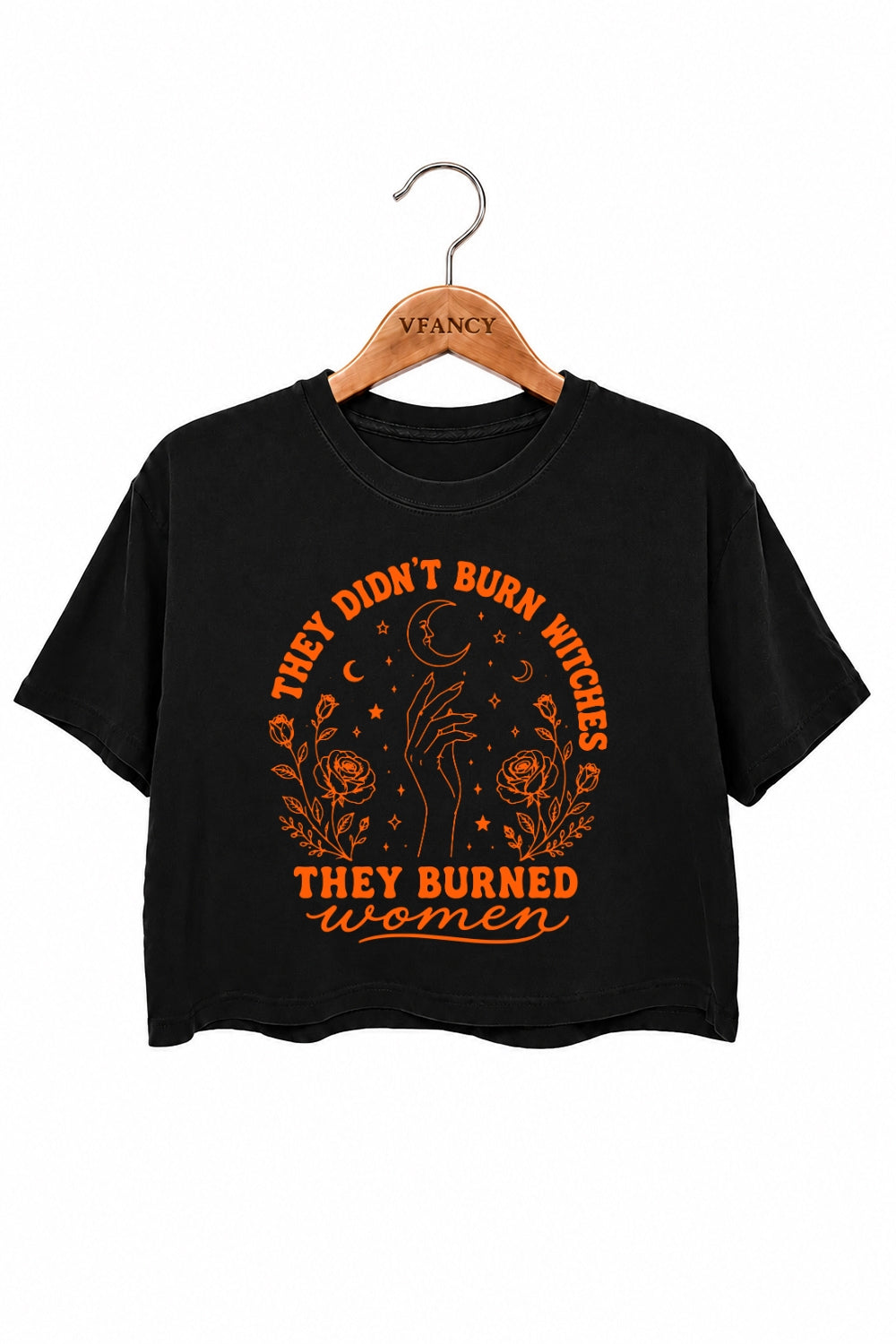 They didn t burn witches rose crop top