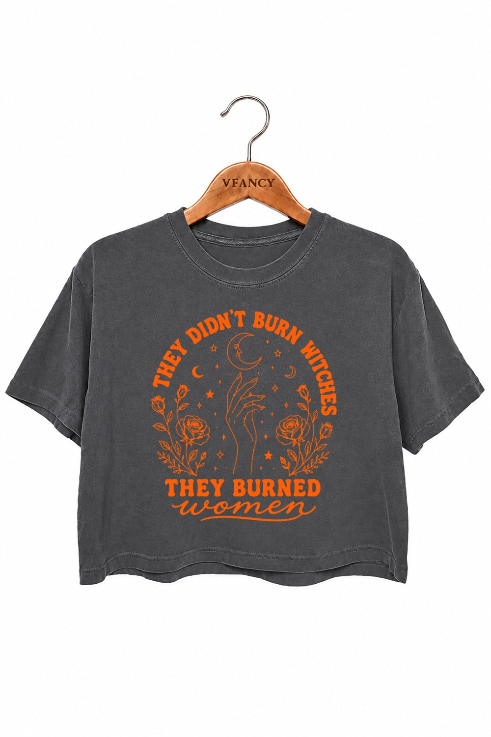 They didn t burn witches rose crop top