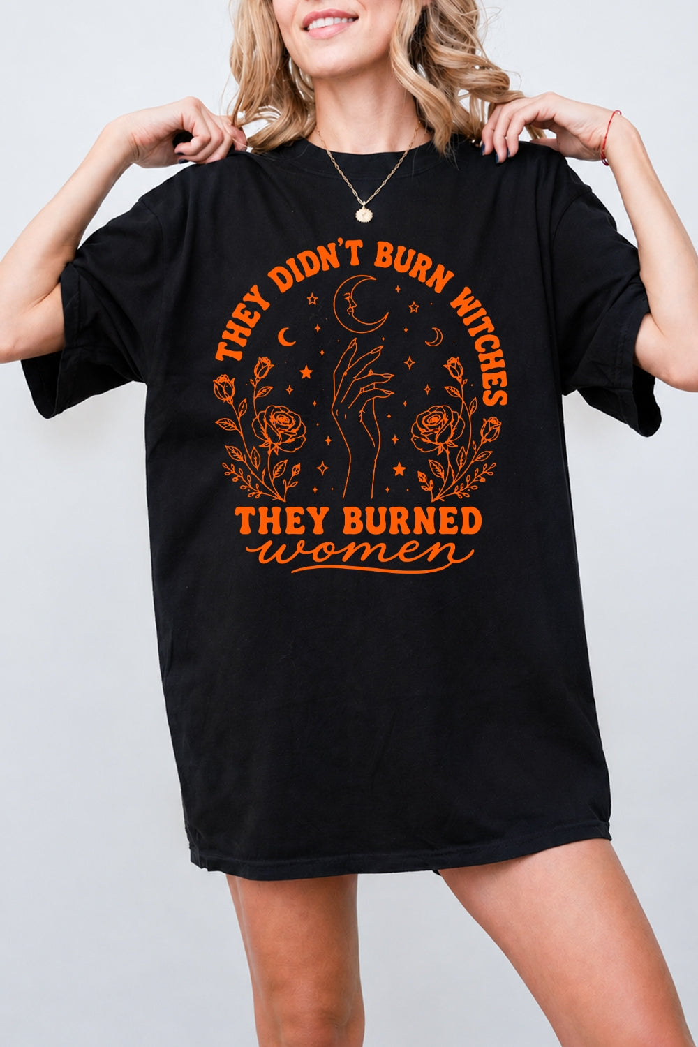 They didn t burn witches rose tee