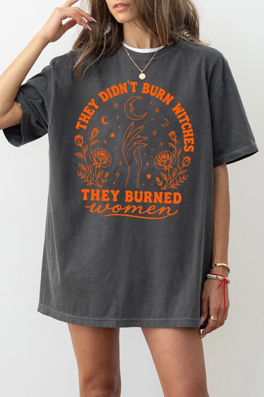 They didn t burn witches rose tee