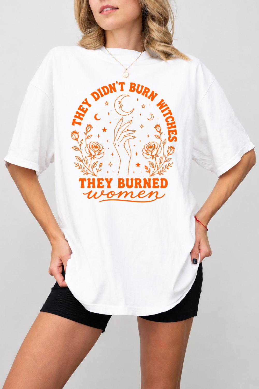 They didn t burn witches rose tee