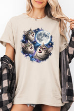 Three cats around the moon tee