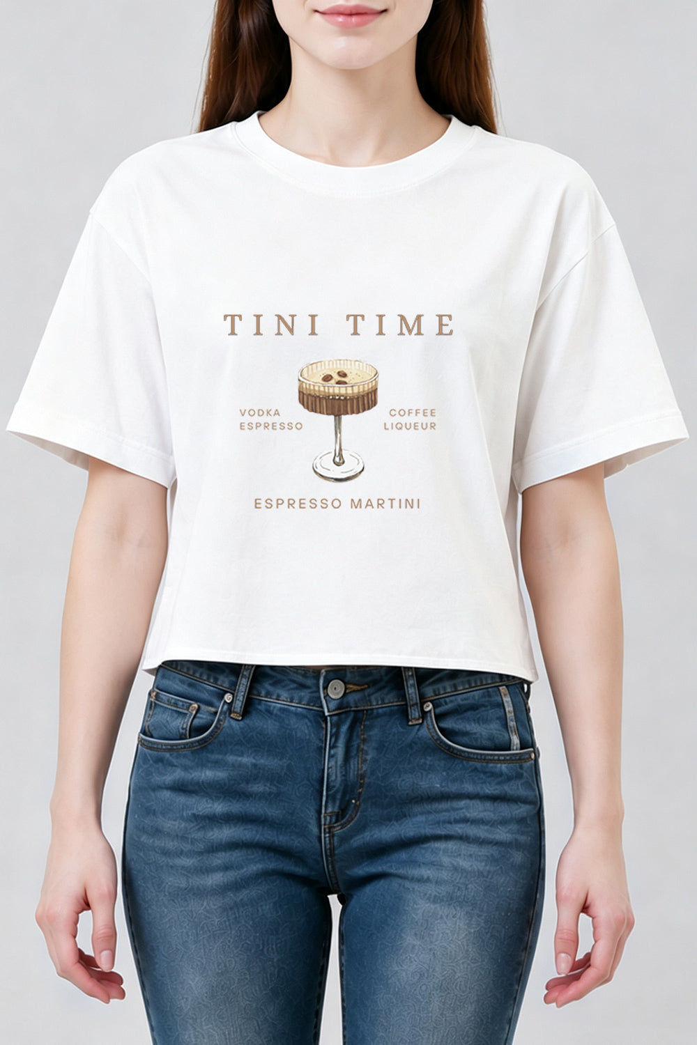 Tini time espresso martini crop top