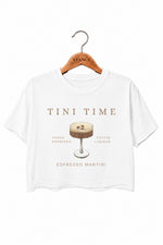 Tini time espresso martini crop top