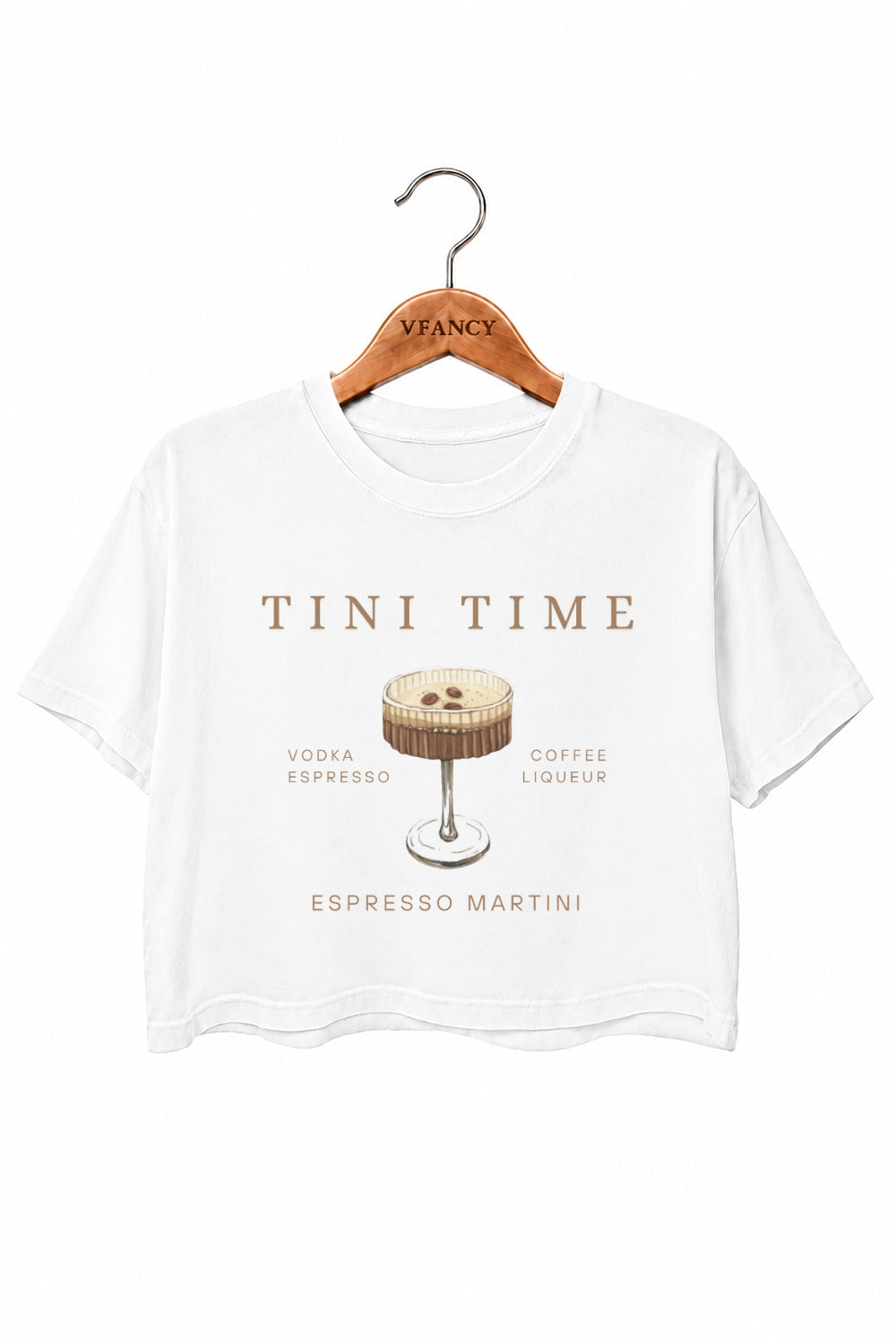 Tini time espresso martini crop top