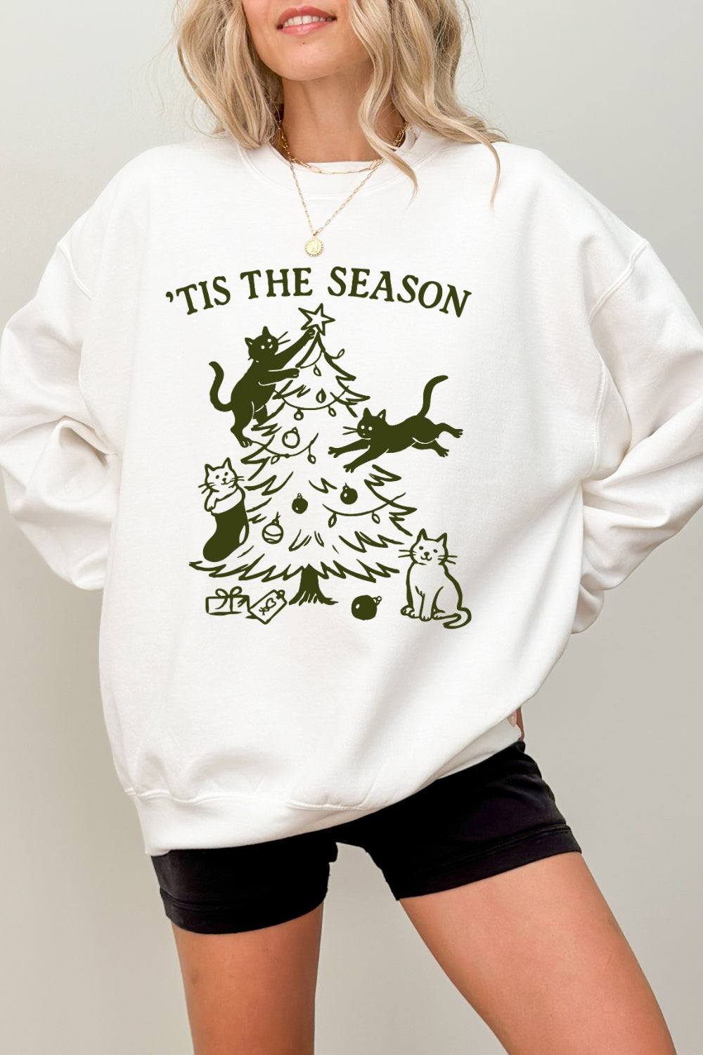 Tis the season cat christmas sweatshirt