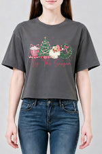 Tis the season cute christmas crop top