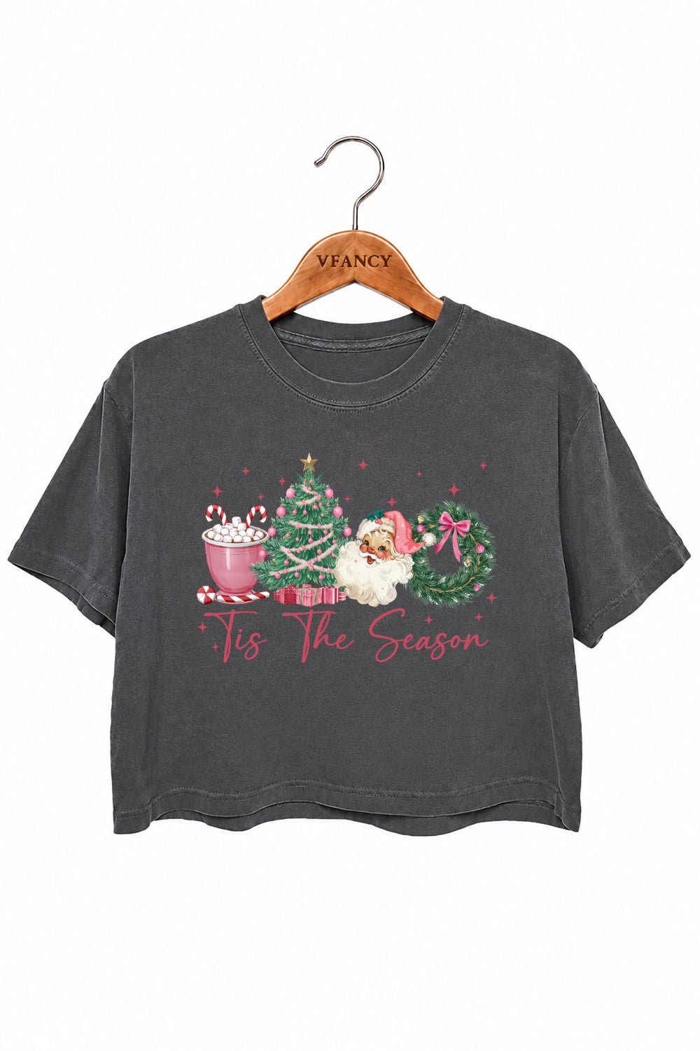 Tis the season cute christmas crop top