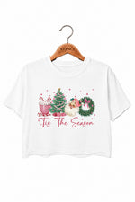 Tis the season cute christmas crop top