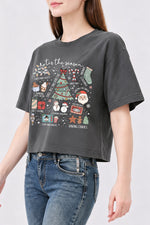 Tis the season merry christmas crop top