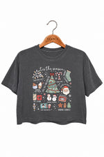 Tis the season merry christmas crop top