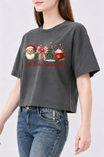 Tis the season retro christmas crop top