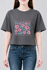 Trans rights are human rights crop top