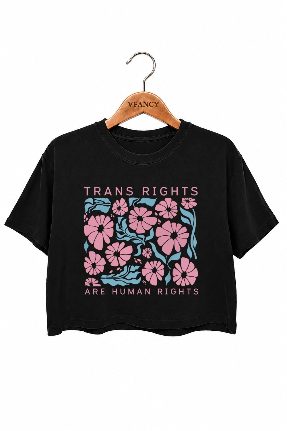 Trans rights are human rights crop top