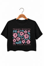 Trans rights are human rights crop top