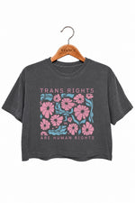 Trans rights are human rights crop top