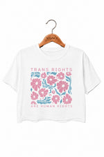 Trans rights are human rights crop top