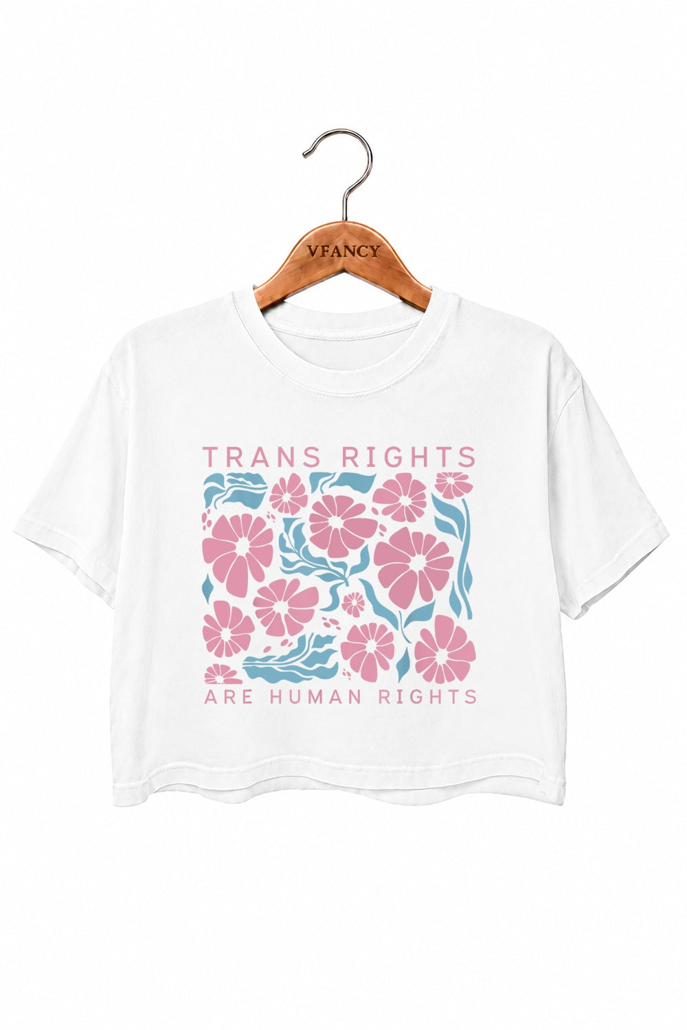 Trans rights are human rights crop top