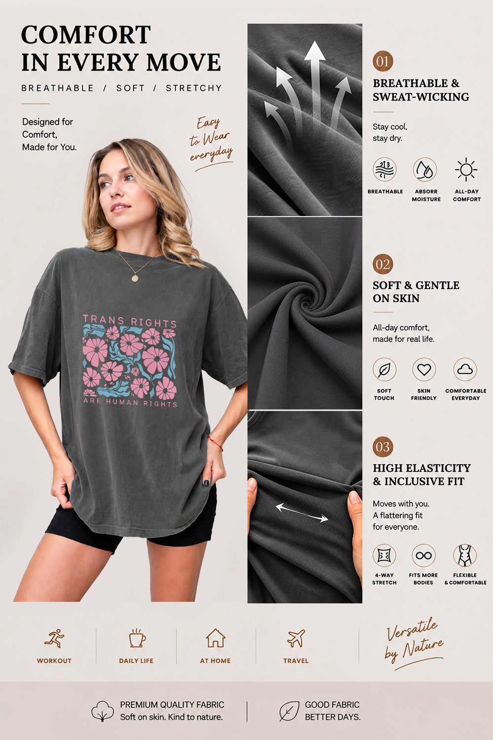 Trans rights are human rights tee
