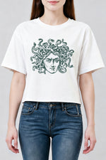 Vintage medusa head crop top