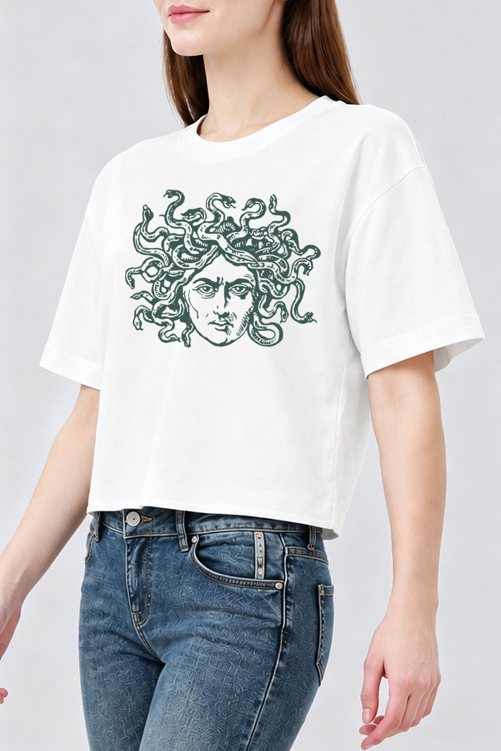 Vintage medusa head crop top
