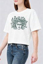 Vintage medusa head crop top