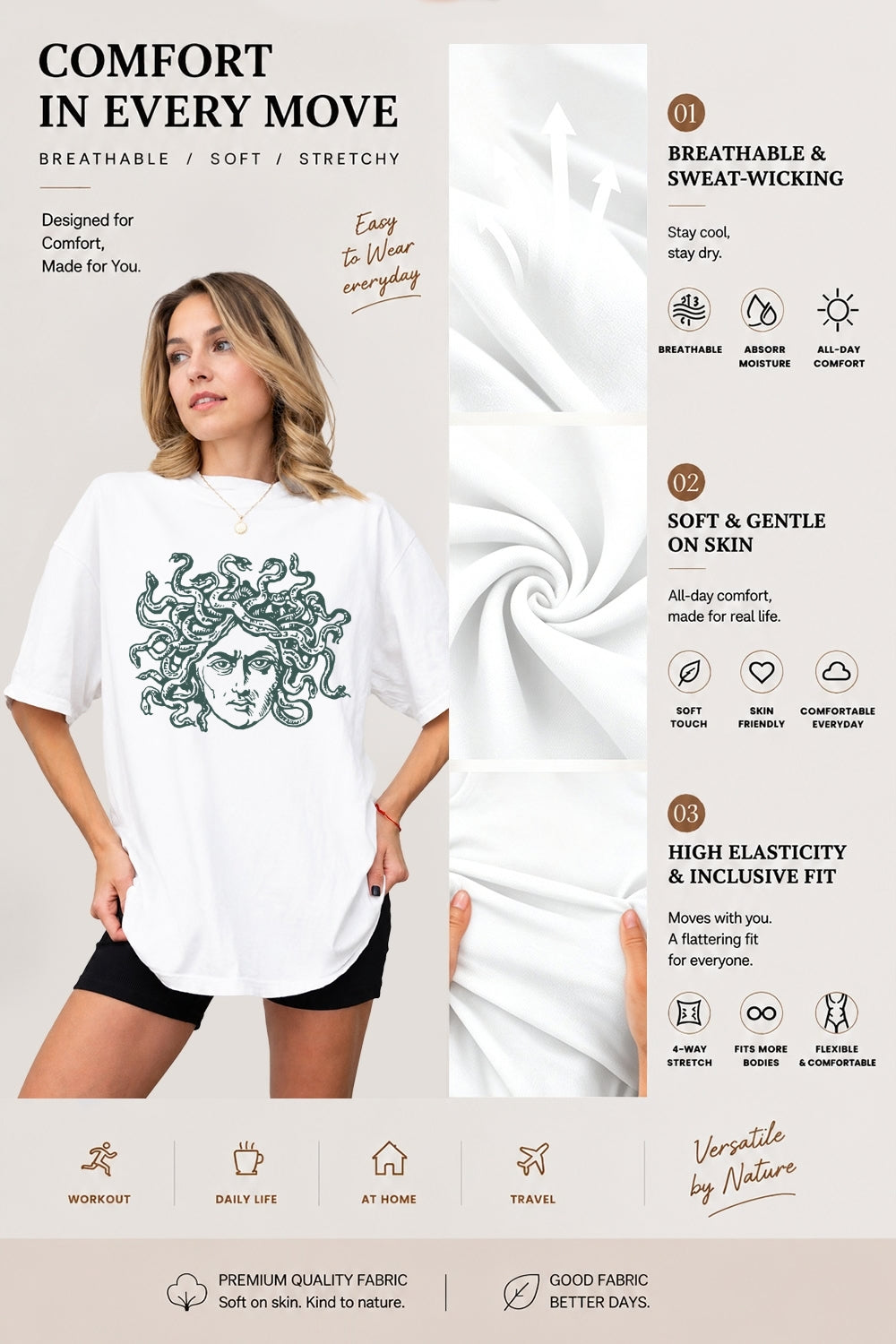 Vintage medusa head tee