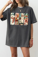 Vintage santa reindeer tee