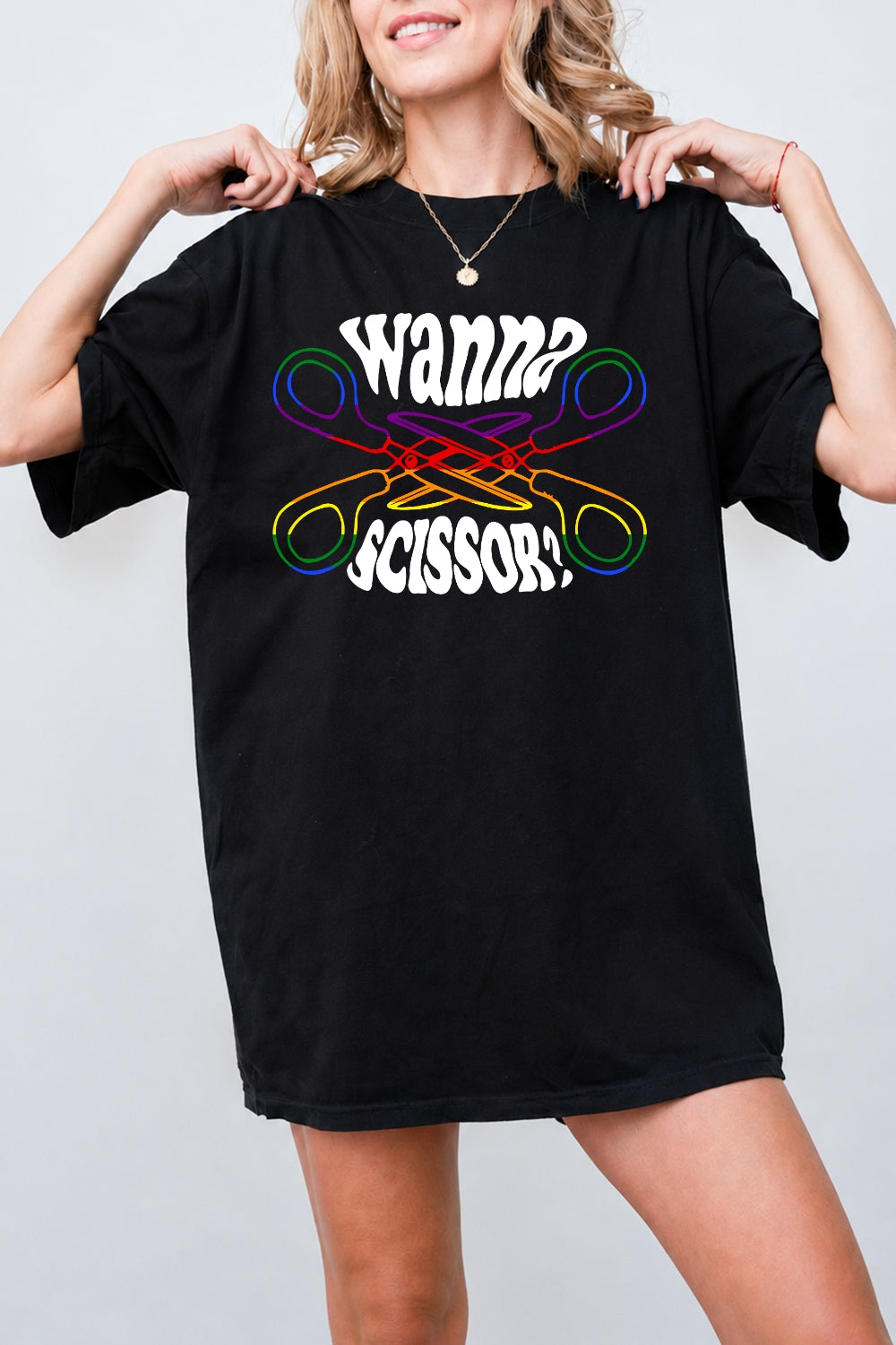 Wanna scissors funny tee