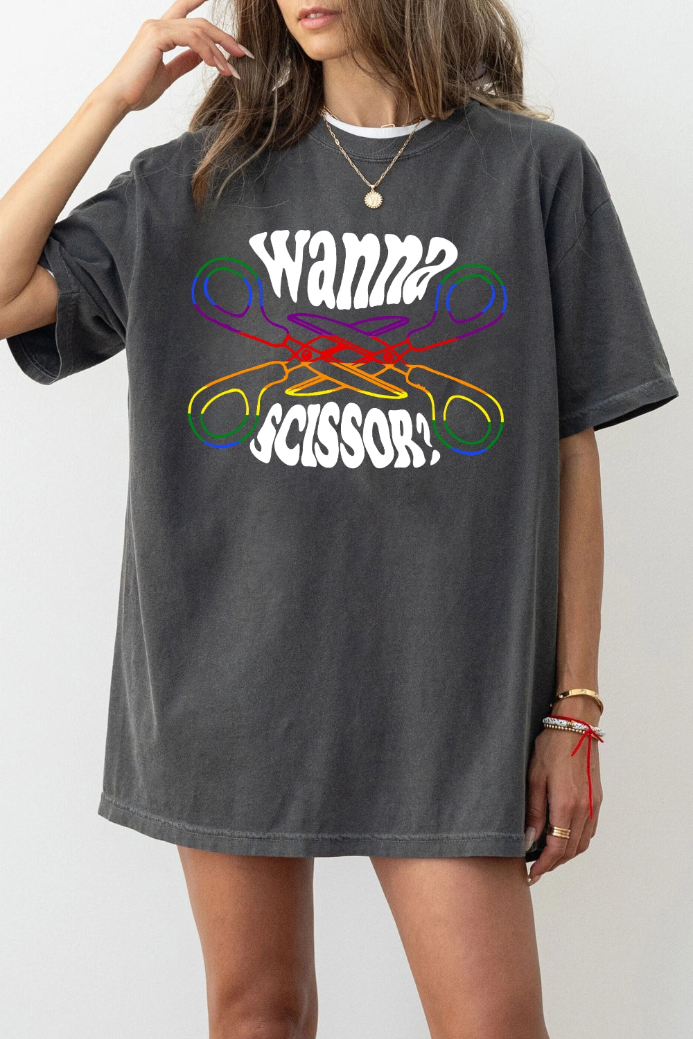 Wanna scissors funny tee