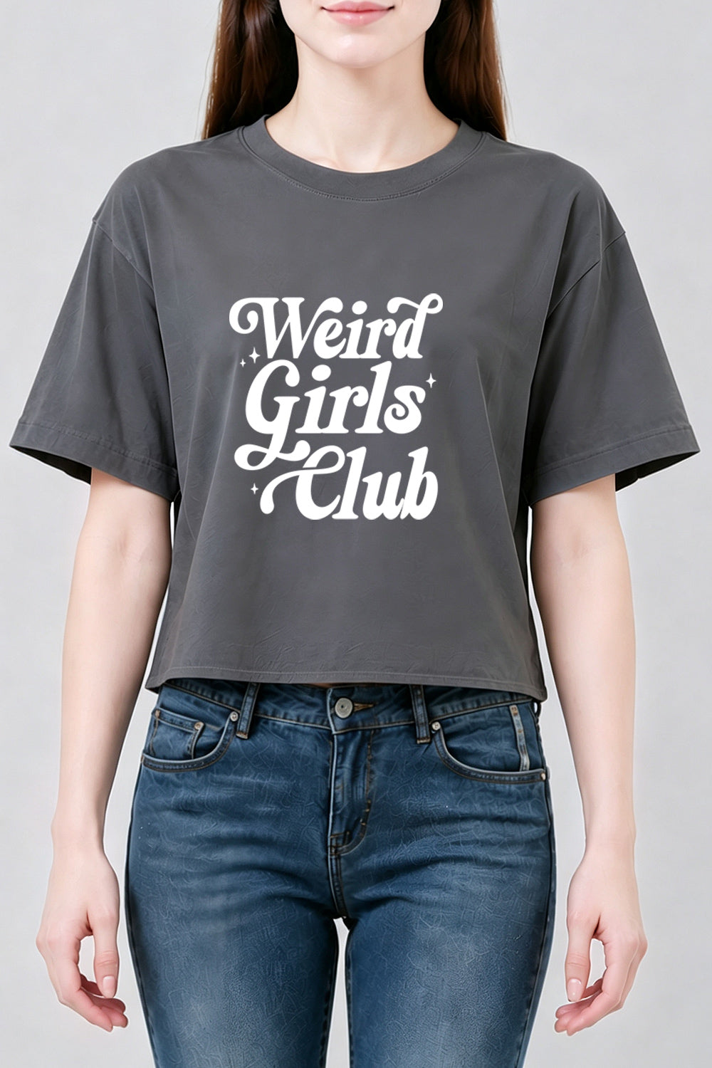 Weird girls club crop top