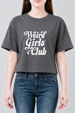 Weird girls club crop top